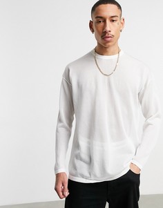 Белый джемпер из тонкого трикотажа ASOS DESIGN