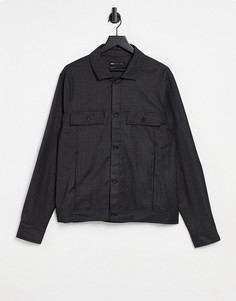 Бордовая куртка в строгом стиле в мелкую клетку (от комплекта) ASOS DESIGN-Красный
