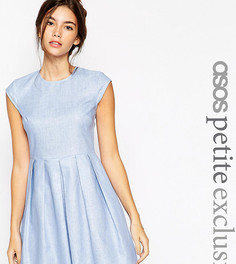 Льняное платье с короткими рукавами ASOS PETITE-Розовый