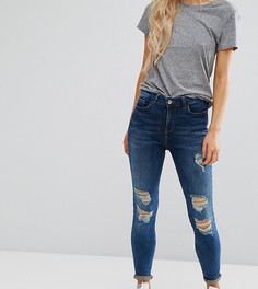 Рваные джинсы скинни New Look Petite-Синий