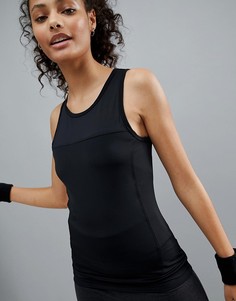Спортивная трикотажная майка со швами ASOS 4505-Черный