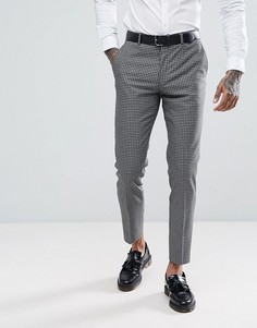 Серые брюки скинни в клетку River Island-Серый