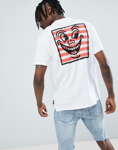Белая футболка с принтом на спине Element x Keith Haring-Белый