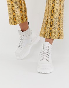 Белые кожаные ботинки на плоской подошве Dr Martens Zuma-Белый