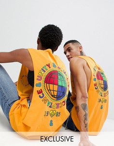 Майка с принтом на спине ASOS DESIGN x glaad&-Оранжевый