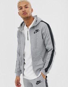 Серый худи с полосками Nike BQ0678-063