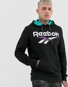 Худи черного цвета с логотипом Reebok-Черный
