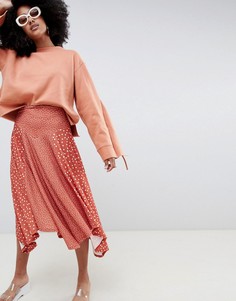 Юбка миди в горошек ASOS DESIGN-Мульти