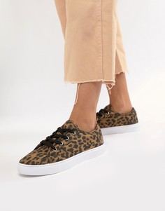 Кроссовки с леопардовым принтом ASOS DESIGN-Мульти
