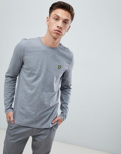 Серый лонгслив с логотипом Lyle & Scott