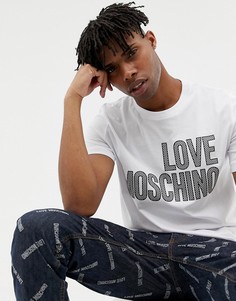 Футболка с логотипом Love Moschino-Белый