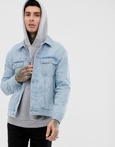 Светлая джинсовая куртка классического кроя ASOS DESIGN-Синий