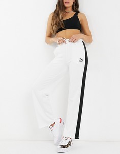 Белые широкие брюки Puma Classic-Белый