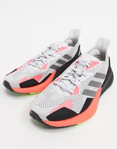 Серо-оранжевые кроссовки adidas Running X9000L3-Зеленый