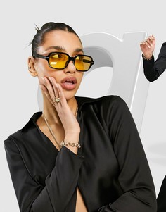 Черная атласная рубашка приталенного кроя ASOS DESIGN-Черный цвет