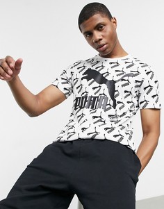 Белая футболка со сплошным принтом PUMA-Белый