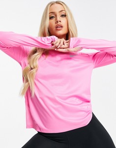 Ярко-розовый лонгслив Nike Running Miler-Розовый цвет