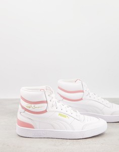 Кроссовки в белом и розовом цветах Puma Ralph Sampson-Розовый цвет