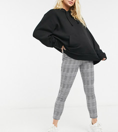 Эксклюзивные зауженные брюки в черно-белую клетку ASOS DESIGN Maternity-Многоцветный