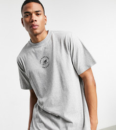 Серая oversized-футболка «Life in balance» New Balance-Серый