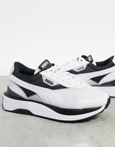 Черно-белые кроссовки PUMA Cruise Rider-Белый