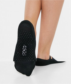 Носки для пилатеса с рифленой прорезиненной подошвой ASOS 4505-Черный цвет