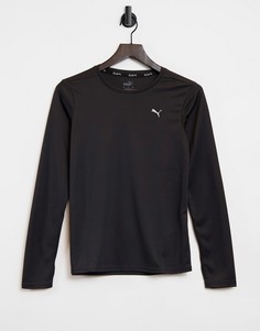 Черный лонгслив Puma Running-Черный цвет