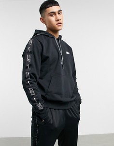 Черный худи с фирменной отделкой на лентах Nike-Черный цвет