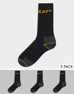 Набор из трех пар черных носков CAT-Черный цвет