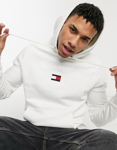 Худи цвета экрю с логотипом на груди Tommy Hilfiger-Кремовый