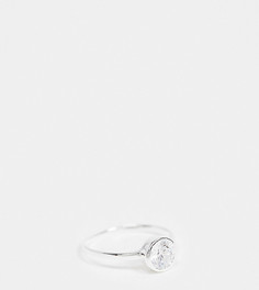 Кольцо из стерлингового серебра с прозрачным камнем Kingsley Ryan-Серебристый