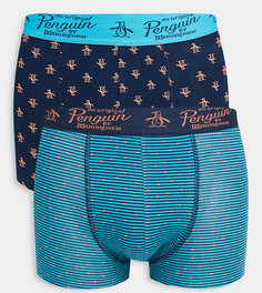 Набор из двух боксеров темно-синего и серого цвета Original Penguin-Многоцветный