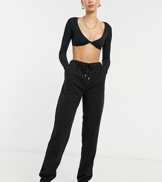 Черные домашние джоггеры с начесом ASOS DESIGN Tall-Черный цвет