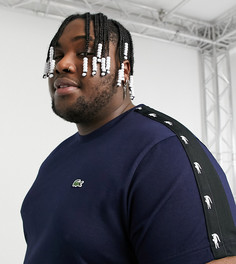 Темно-синяя футболка с лентой на плечах Lacoste-Темно-синий