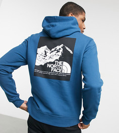 Худи синего цвета с принтом на спине The North Face – эксклюзивно для ASOS-Голубой