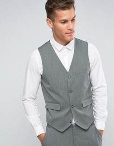Серый эластичный жилет ASOS Wedding
