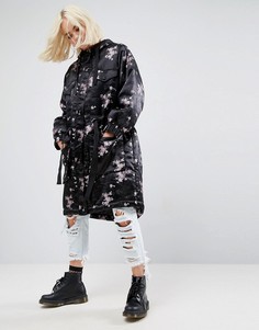 Жаккардовая парка ASOS-Черный