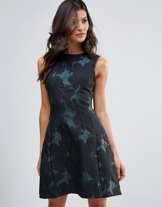 Короткое приталенное платье с принтом AX Paris-Мульти