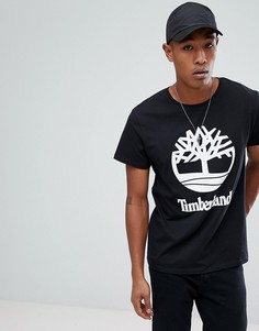 Черная футболка с логотипом Timberland-Черный