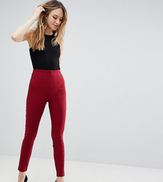Брюки скинни с завышенной талией ASOS TALL-Красный