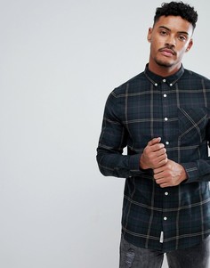 Зеленая рубашка в клетку River Island-Зеленый