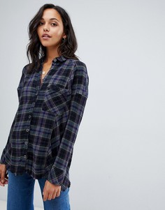 Рубашка в клетку Free People Juniper Ridge-Черный