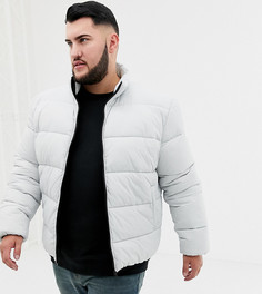 Серая дутая куртка ASOS DESIGN Plus-Серый
