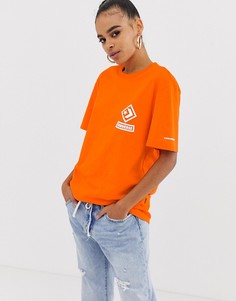 Оранжевая oversize-футболка с логотипом Converse-Оранжевый