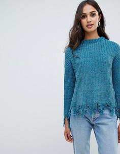 Джемпер с необработанным краем Brave Soul-Зеленый