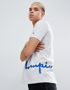 Серая футболка с логотипом Champion-Серый