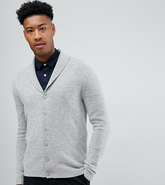 Светло-серый кардиган с шалевым воротником ASOS DESIGN Tall