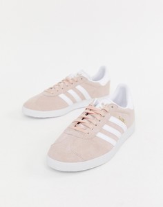 Розовые кроссовки adidas Originals Gazelle-Белый