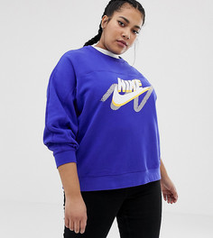 Свитшот с логотипом Nike Plus-Синий