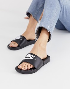 Черные шлепанцы Nike Benassi JDI-Черный